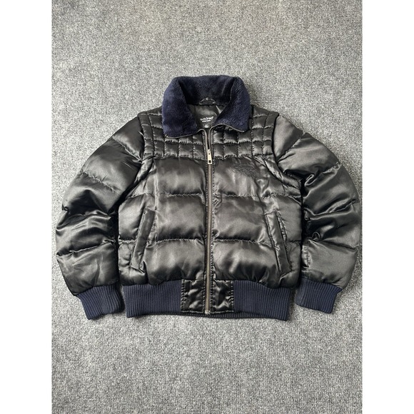 Ecko Red Jackets & Blazers - Womens Ecko Red Puffer Bomber Jacket‎ Black Fur Collar, Size S